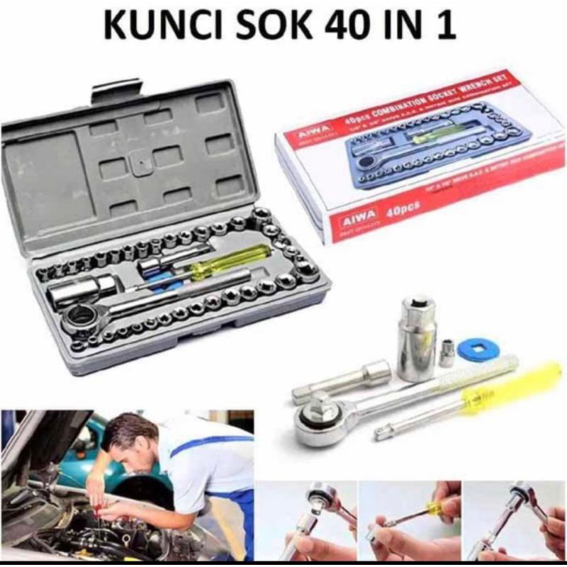 kunci shock set tool set kunci pas tool box