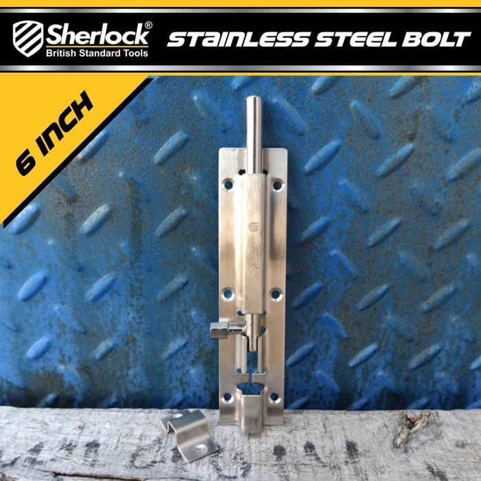 Grendel Slot Kunci Pintu Sherlock Stainless Steel 6 Inch