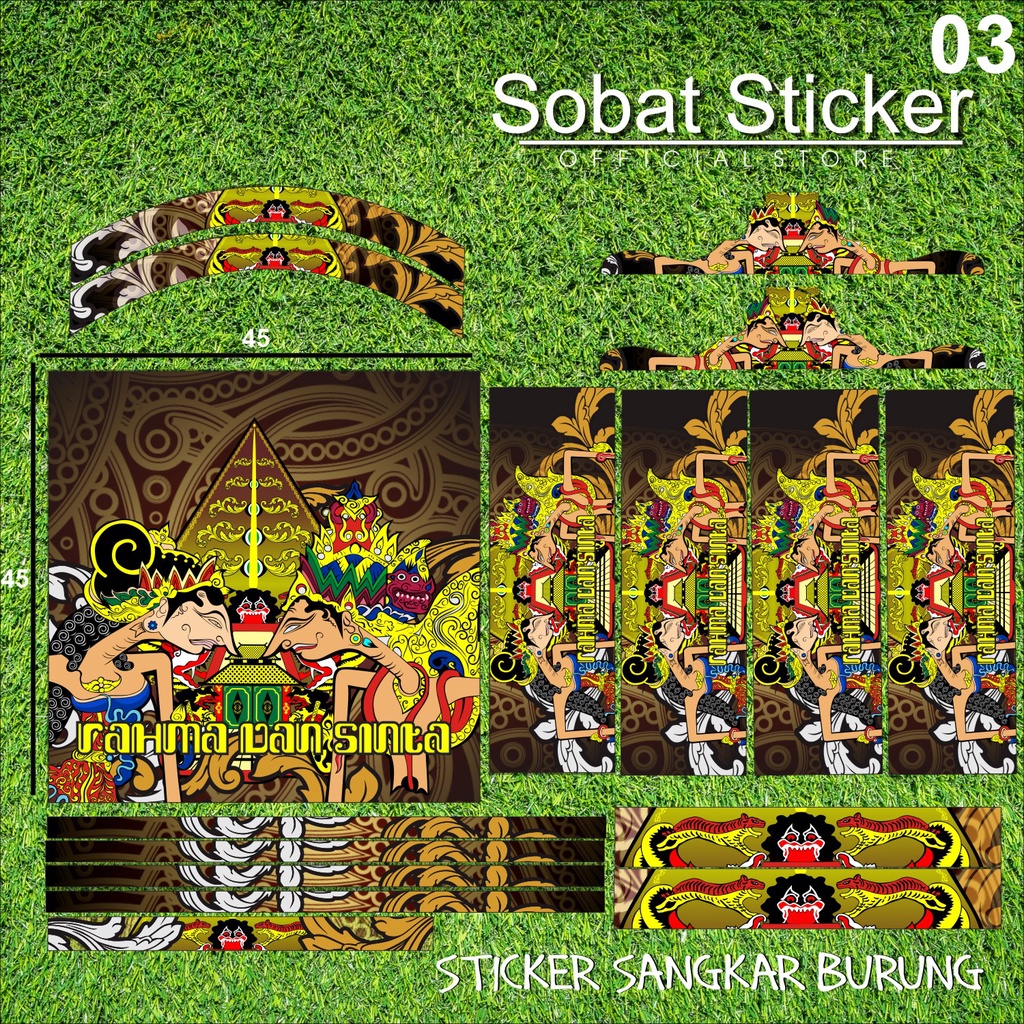 Stiker Decal SANGKAR KOTAK KICAU MANIA Sangkar EBOD JAYA Sangkar ORIQ JAYA Sangkar Kicau MANIA KACER