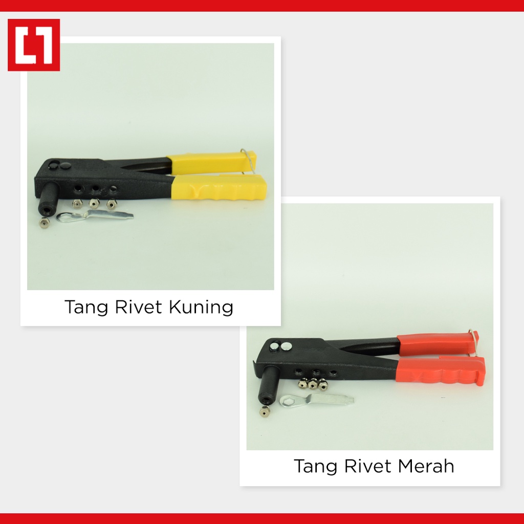 Tang Rivet 4 Mata Gagang Kuning/Merah - Weldom