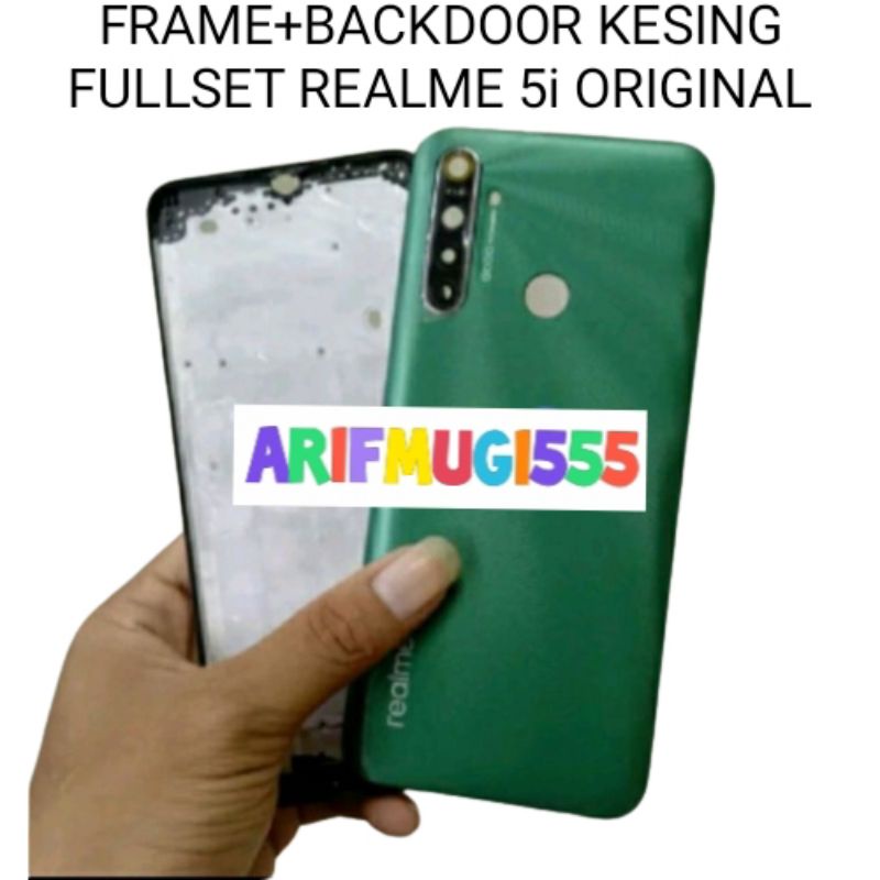 Kesing Casing Housing Fullset Tulang Tengah Lcd Realme 5i Original