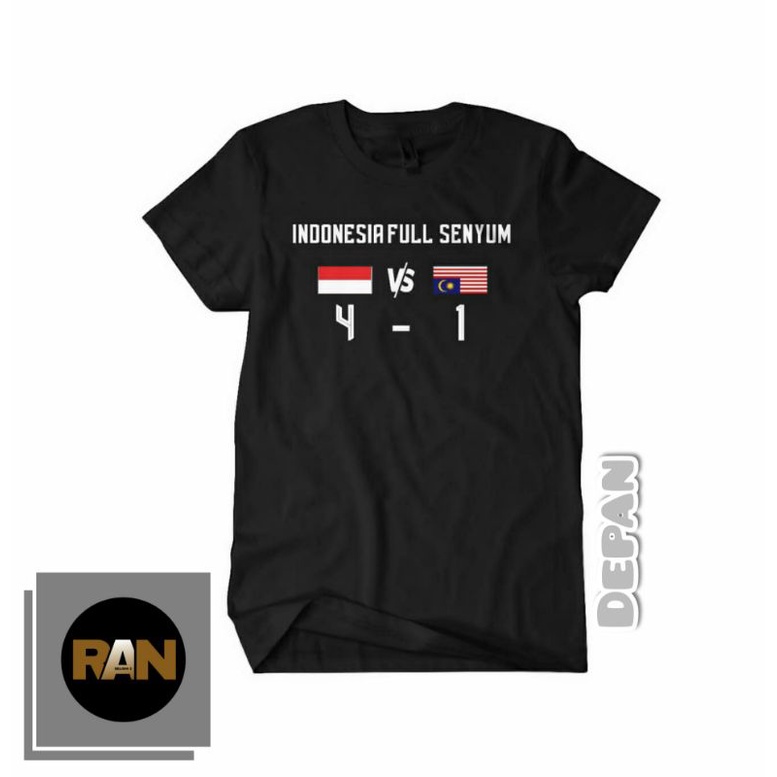 Baju T-shirt Kaos INDONESIA vs MALAYSIA 4-1 l Kaos AFF CUP l Kaos Timnas