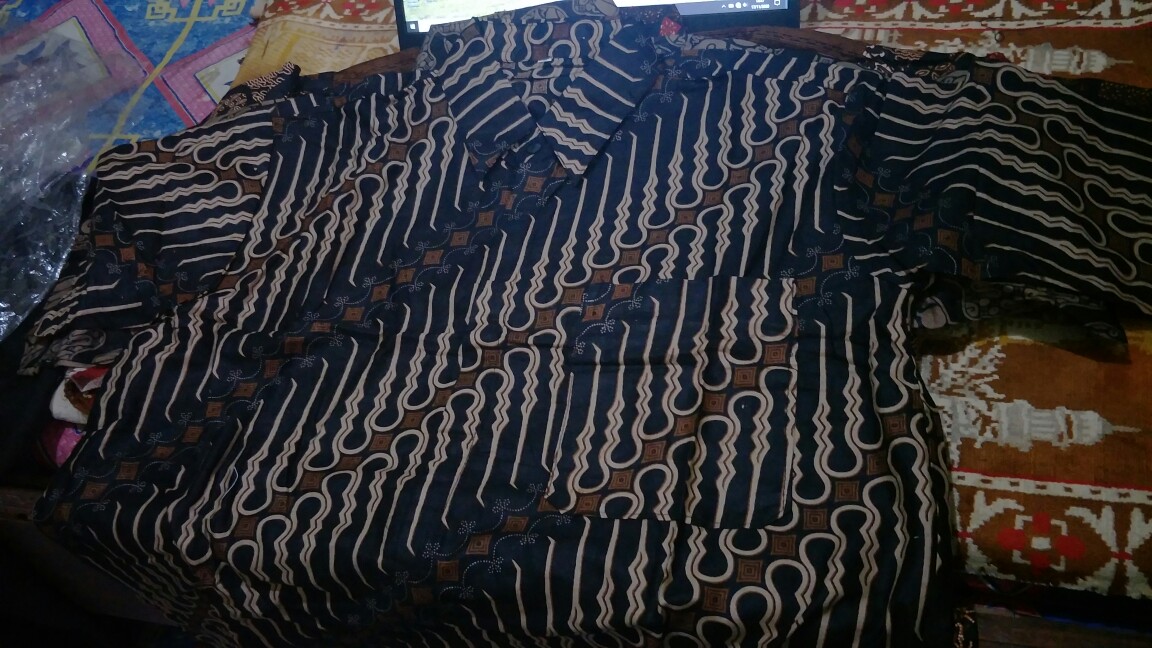 022 Zahira Batik Hrb026 Kenongo Hem Kemeja Batik Pria Lengan Pendek  Katun Primis Halus M L Xl