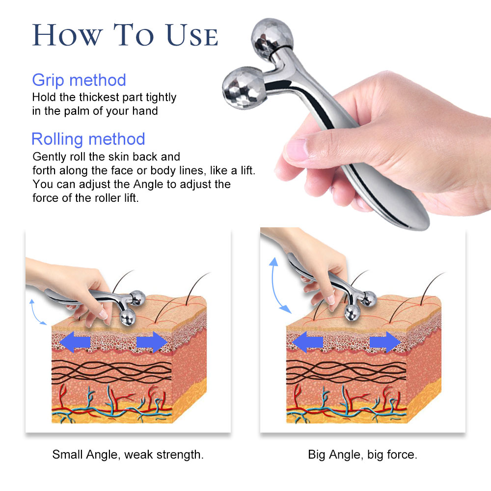 Salorie Alat Pijat Wajah / Tubuh 3D Bentuk Y Rotasi 360 Derajat Untuk Menghilangkan Kerutan