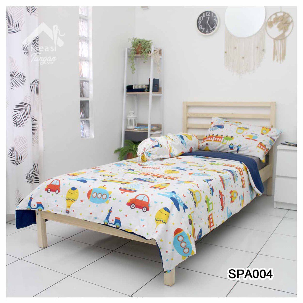 SET BED COVER ANAK KANCING + BEDCOVER SPA004