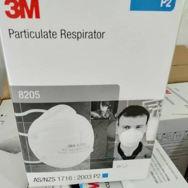 Masker 3M N95 P2 8205 adik 8210 beda warna karer