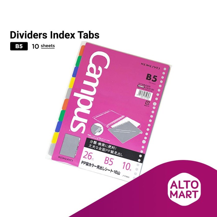 

Menakjubkan Kokuyo Campus Loose Leaf Binder Divider A5 Index Tabs Pembatas Halaman Terlaris