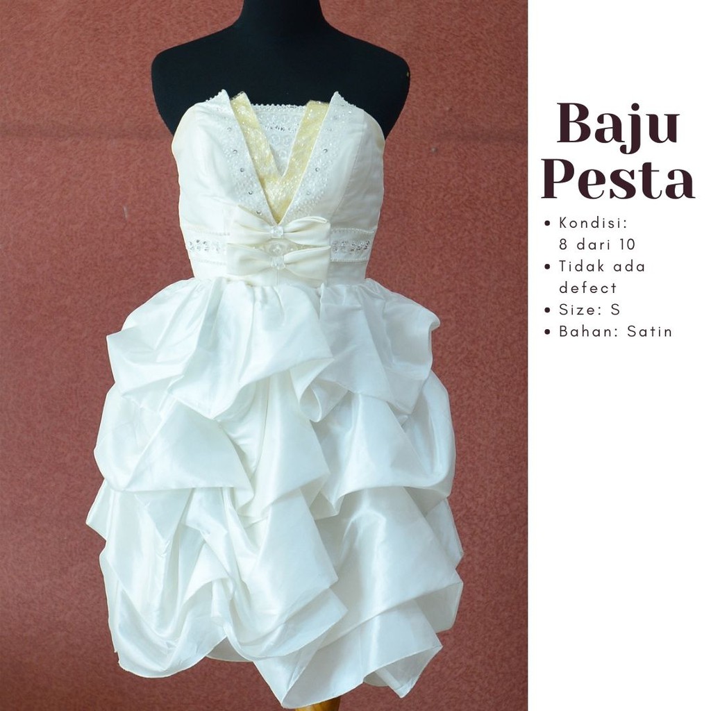 Prom Evening White Mini Satin Dress