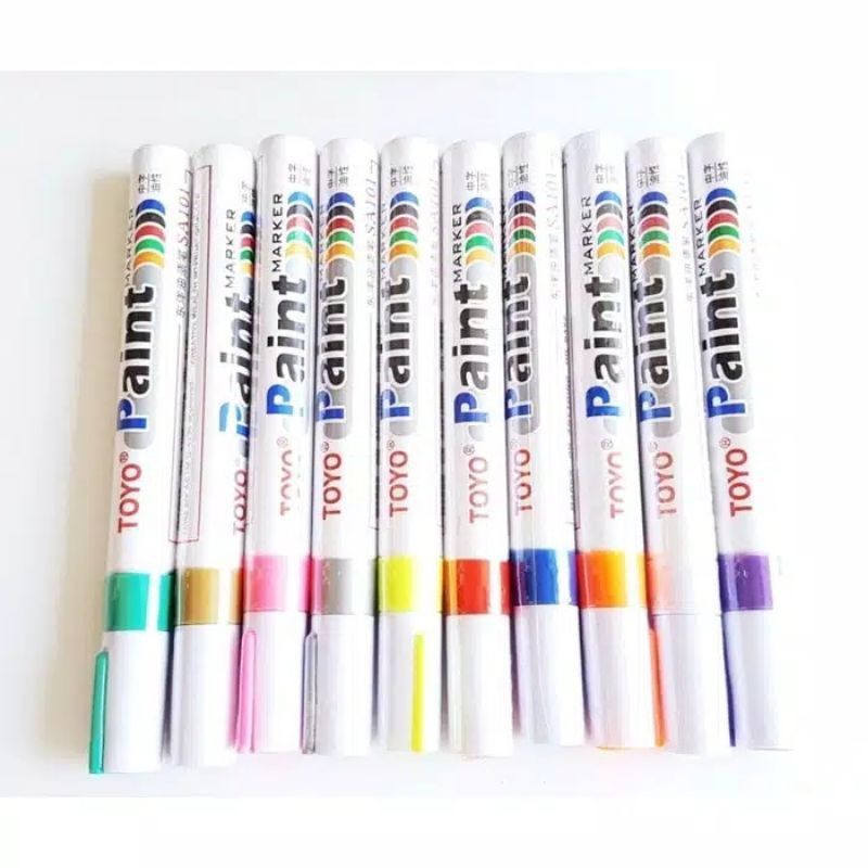 

SPIDOL TOYO Spidol Ban Mobi Spidol Ban Motor ORIGINAL Paint Marker / SPIDOL putih