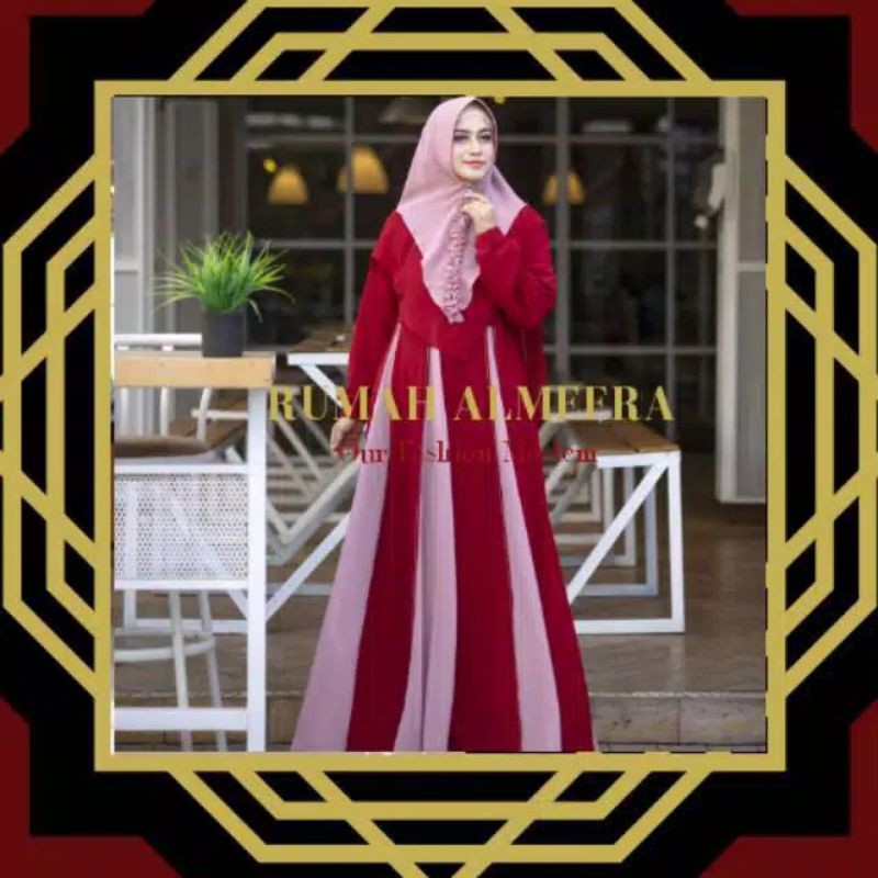 87.JAUHARAH ✔BAJU GAMIS SYARI SET KHIMAR GAMIS REAL PICT VIDEO ORIGINAL BAJU BUSANA MUSLIM LEBARAN M
