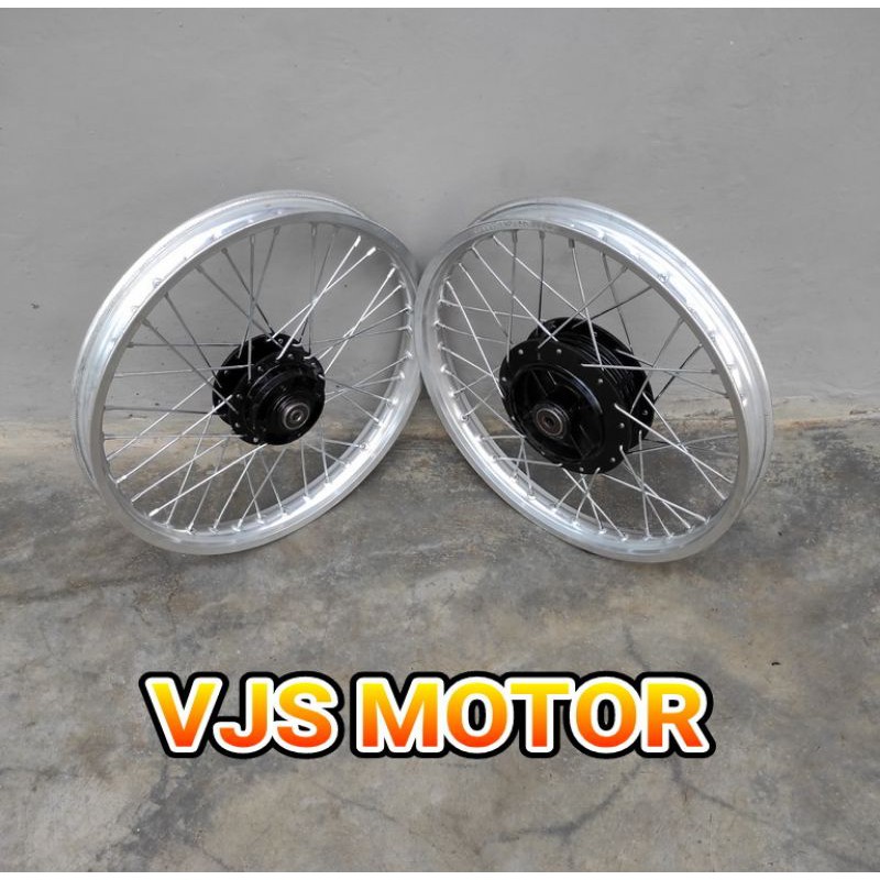 pelek VELG pariasi 1 set depan blakang tromol ori asli yamaha JUPITER Z1 JUPITER ROBOT