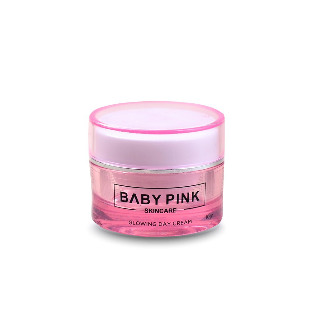 Baby Pink Glowing Day Cream &amp; Baby Lip Wine Shoot Baby Pink Skincare Aman Original BPOM