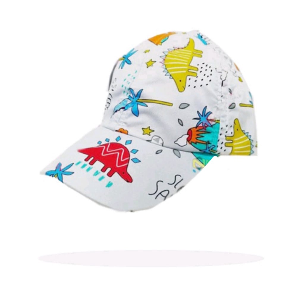 Topi Anak Baseball Dinosaurus - Topi Anak Laki-Laki Perempuan - Topi Dinosaurus Anak Laki Laki - Topi Anak Baseball Motif Dinosaurus - Baseball Hat Anak - Topi Anak Motif Lucu - Topi Baseball Anak 1 - 4 Tahun