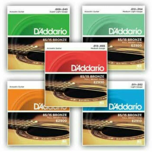 Senar gitar akustik string d'addario bronze EZ890 EZ900 EZ910 EZ920