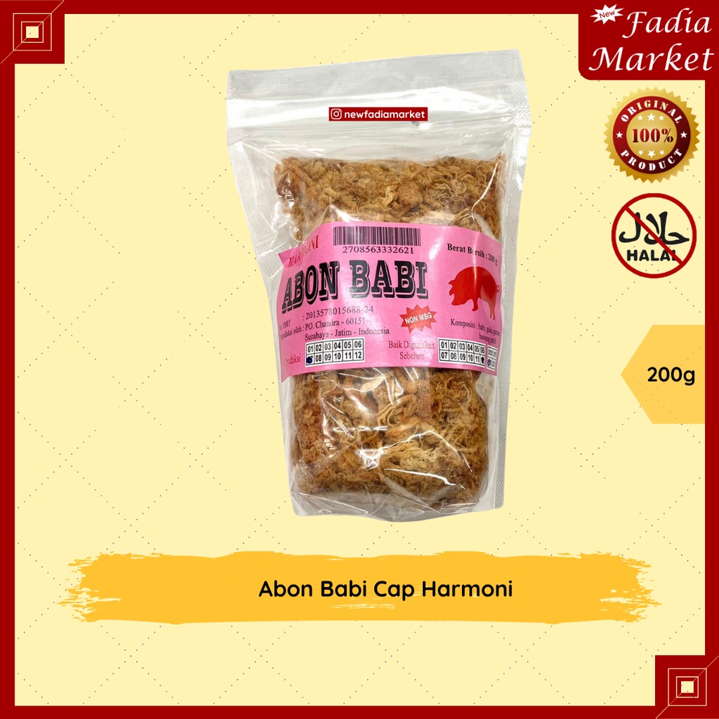 Abon Babi Asin Cap Harmoni 200g [NON-HALAL]