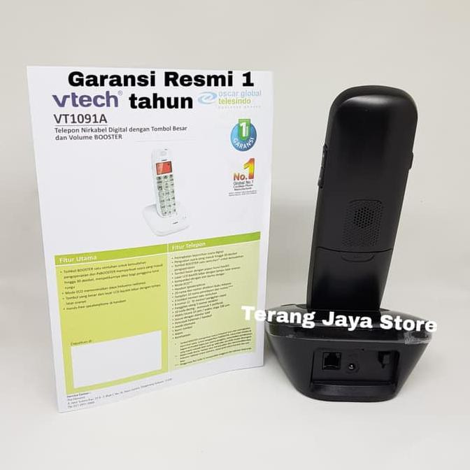 Telepon Wireless Vtech Vt1091 Telpon Wireless Vtech Vt1091A (Hitam)