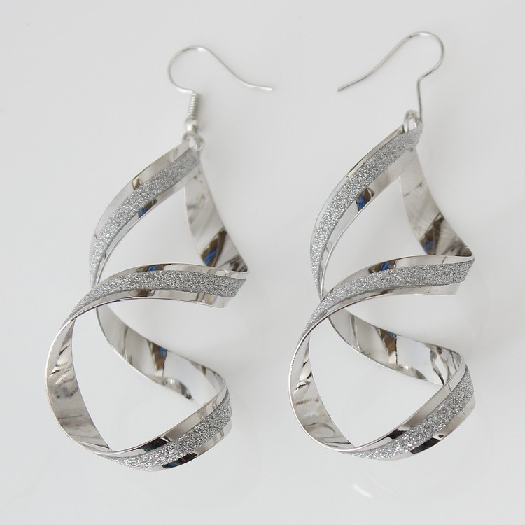 anting anting silver spiral giwang wanita