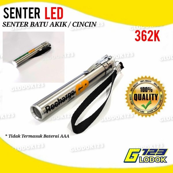 Senter LED Mini Batu Cincin Akik Mulia Pulpen Police SWAT Flash Light