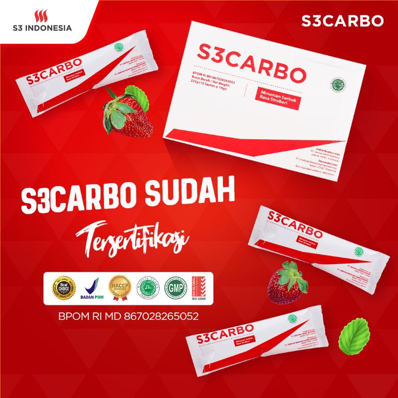 

S3 Carbo Minuman Detox Peluntur Lemak BPOM Isi 15 Sachet Original