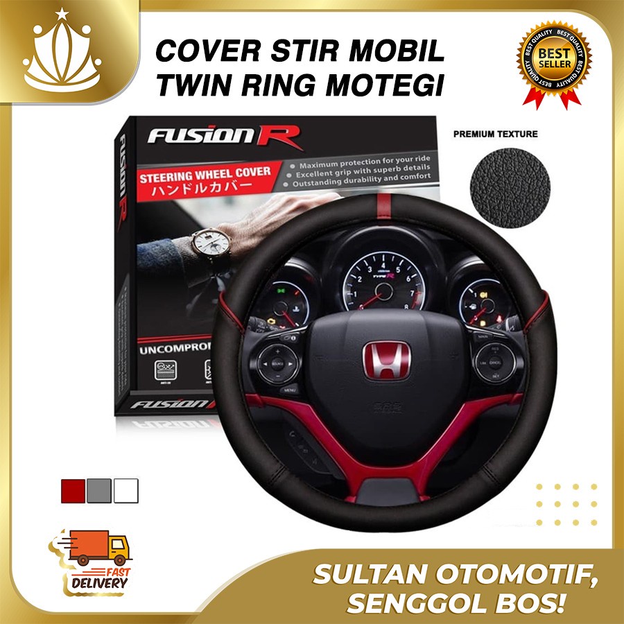 Cover Stir / Sarung Stir Mobil Kulit Twin Ring Motegi Sporty VECTOR