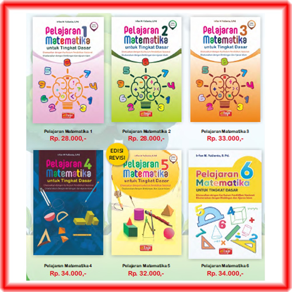 Buku Pelajaran Matematika Kelas 1 2 3 4 5 6 Attuqa Untuk SD MI