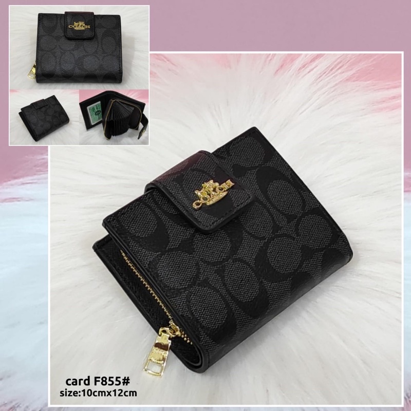 Dompet kartu wanita Coach import premium dompet wanita mini dompet koin dompet lipat wanita