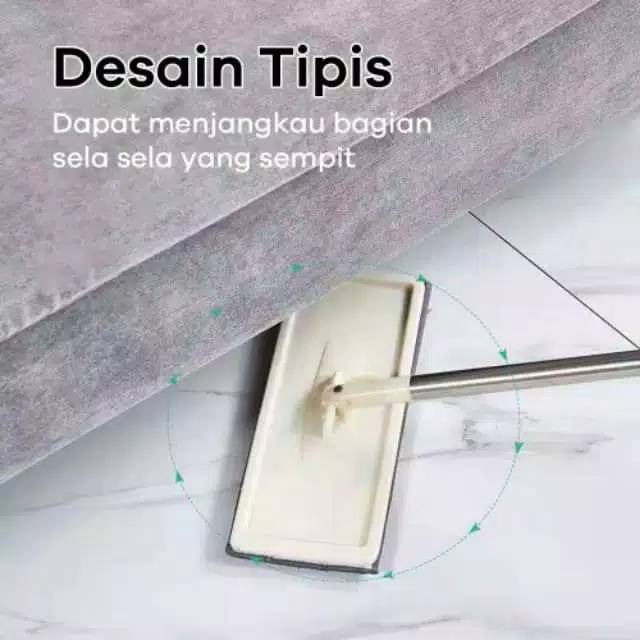 Alat Pel Praktis Ultra Mop Briny Brown Bentuk Persegi Panjang untuk Perlengkapan Rumah FREE 2 kain