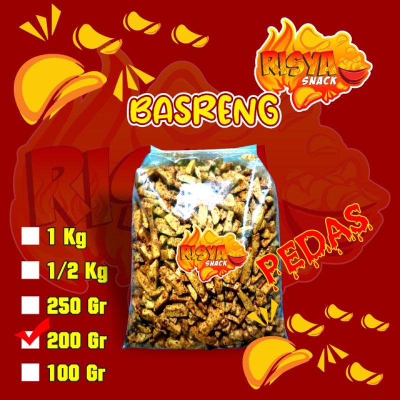 

Basreng Pedas Daun Jeruk/Basreng Pedas 200 gr