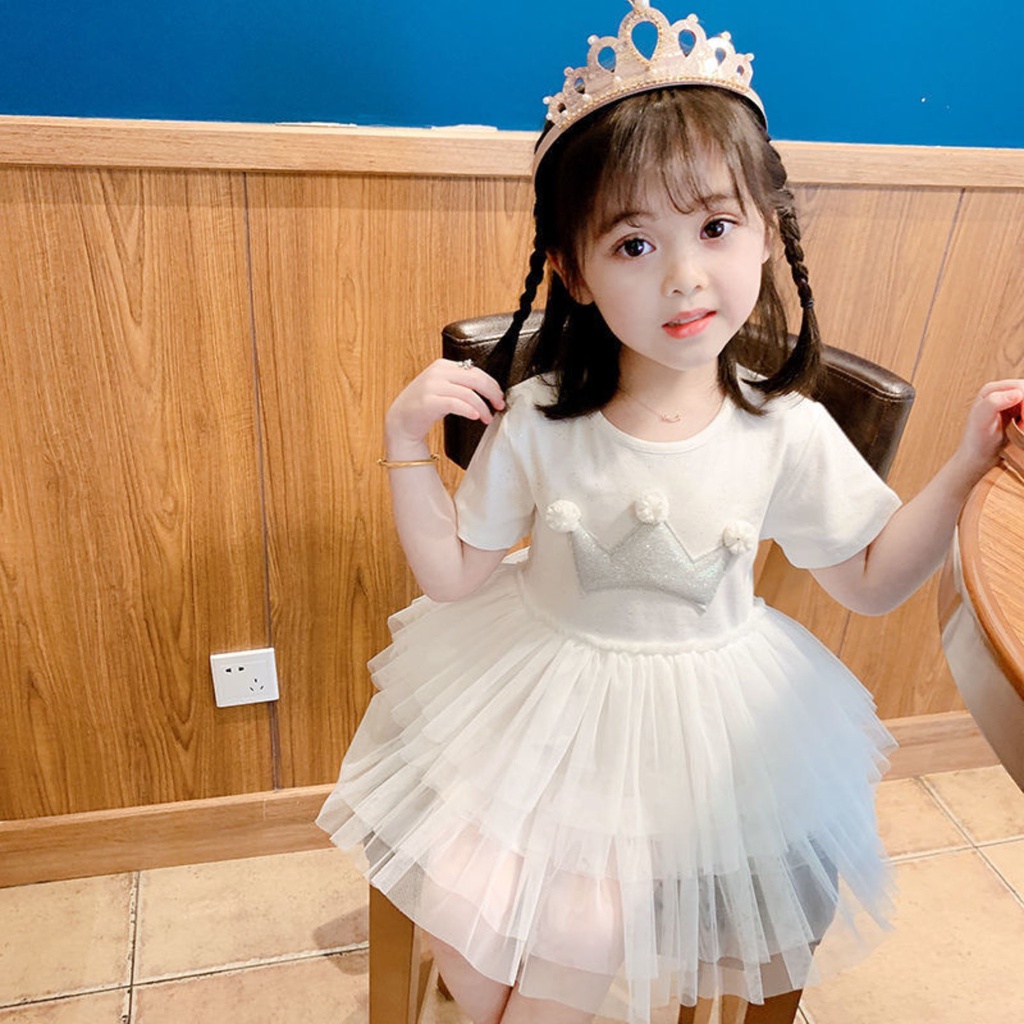 [PRINCESS KESLI] 0-4Tahun Dress Princess Bayi Gaun Pesta Anak Perempuan Rok Anak Cewek Fashion Korean Lengan Pendek Pakaian