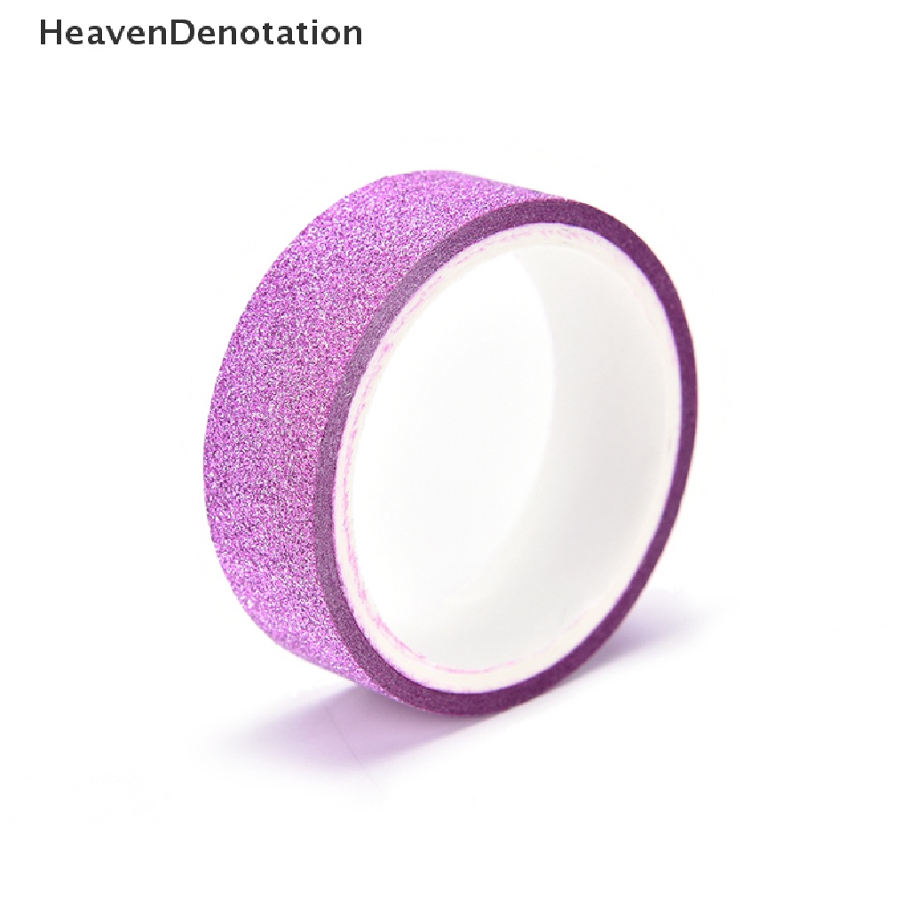 [HeavenDenotation] 10pcs Glitter Washi Sticky Paper Masking Adhesive Tape Label DIY Craft Decorative