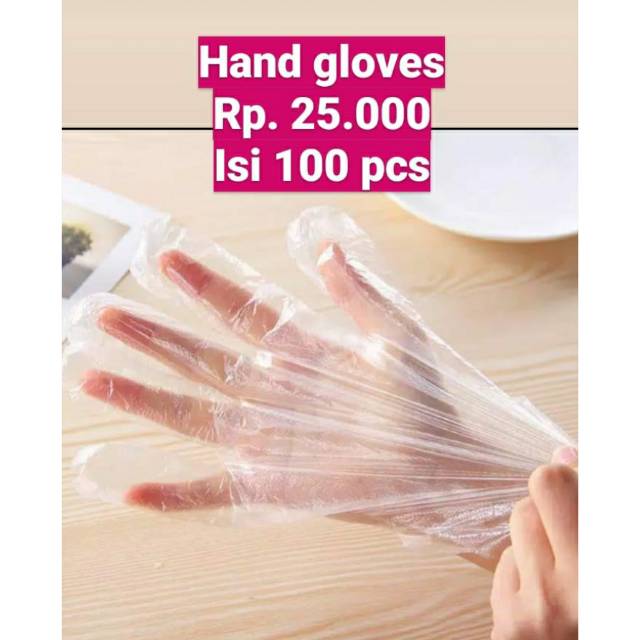 SARUNG TANGAN PLASTIK 100 PCS (perbox)