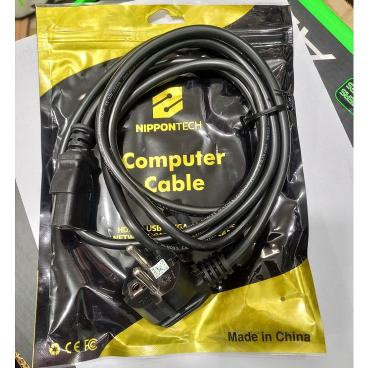 kabel power cpu monitop /pc 1,8m nippon tech kabe power