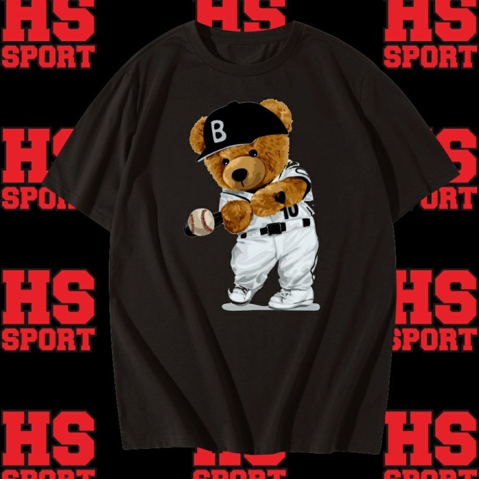 KAOS BEAR - BAJU BERUANG - TSHIRT BEAR - BAJU BEAR MAIN BASEBALL