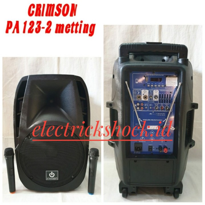 Speaker Portable Wireless Crimson PA 123-2 Original 12 inch Bluetooth