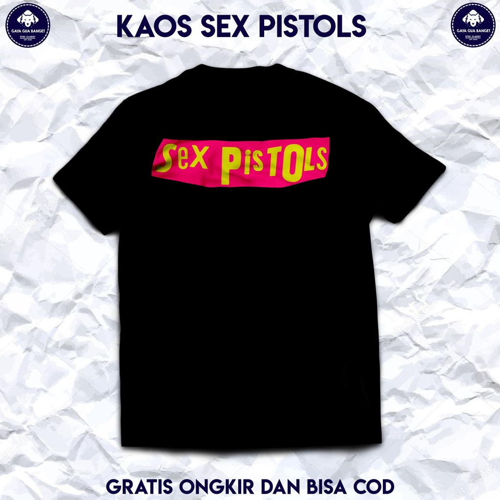 T Shirt Musik Band Punk Rock Sex Pistols. Sex Pistols Kaos Band Punk Rock Original.