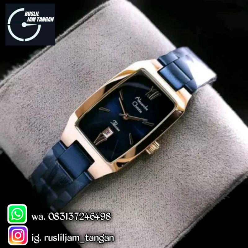 Rp865.000JAM TANGAN WANITA ALEXANDRE CHRISTIE AC 2455 CEWEK ROSEGOLD BLUE