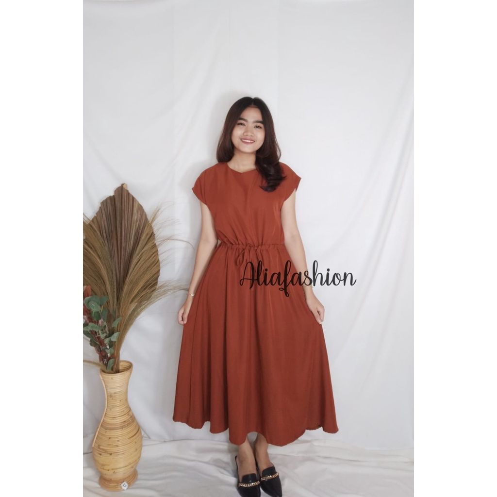 DRESS AIFE KATUN SHAKILLA/DRESS WANITA/BASIC KOREAN DRESS