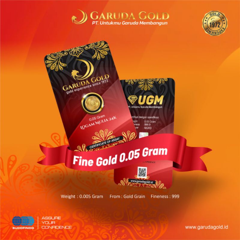 mini gold 0.05gr Emas 24 karat asli original garuda gold logam mulia