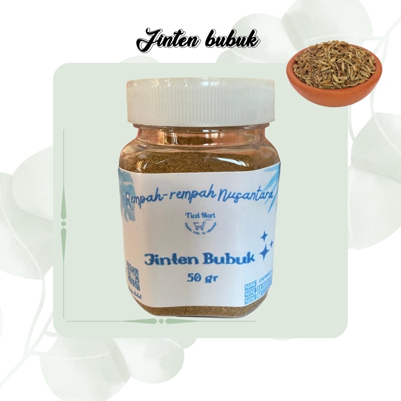 50gr | Botol Jinten bubuk | Caraway powder | Rempah herbal asli bumbu dapur masakan indonesia