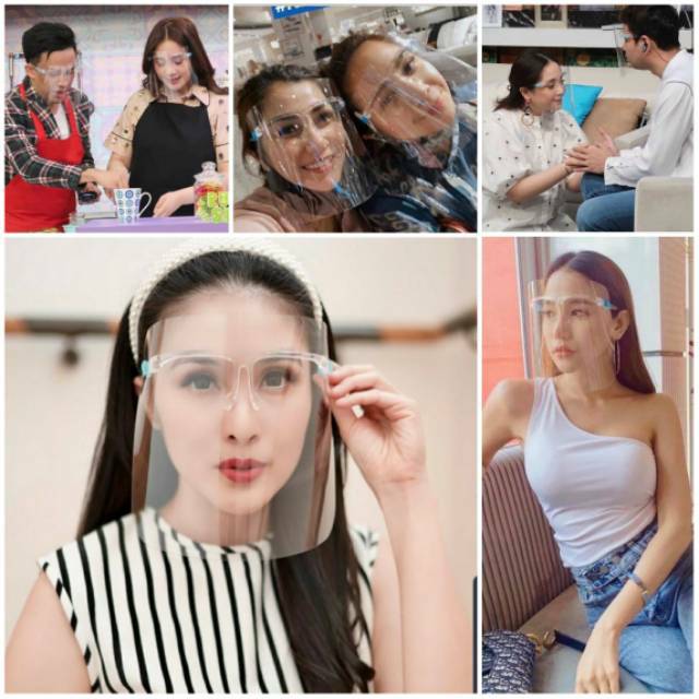 ⚡CLEARANCE SALE ❤ IMPORT ❤ TRANSPARENT FACE SHIELD GLASSES / KACAMATA MIKA PELINDUNG DIRI