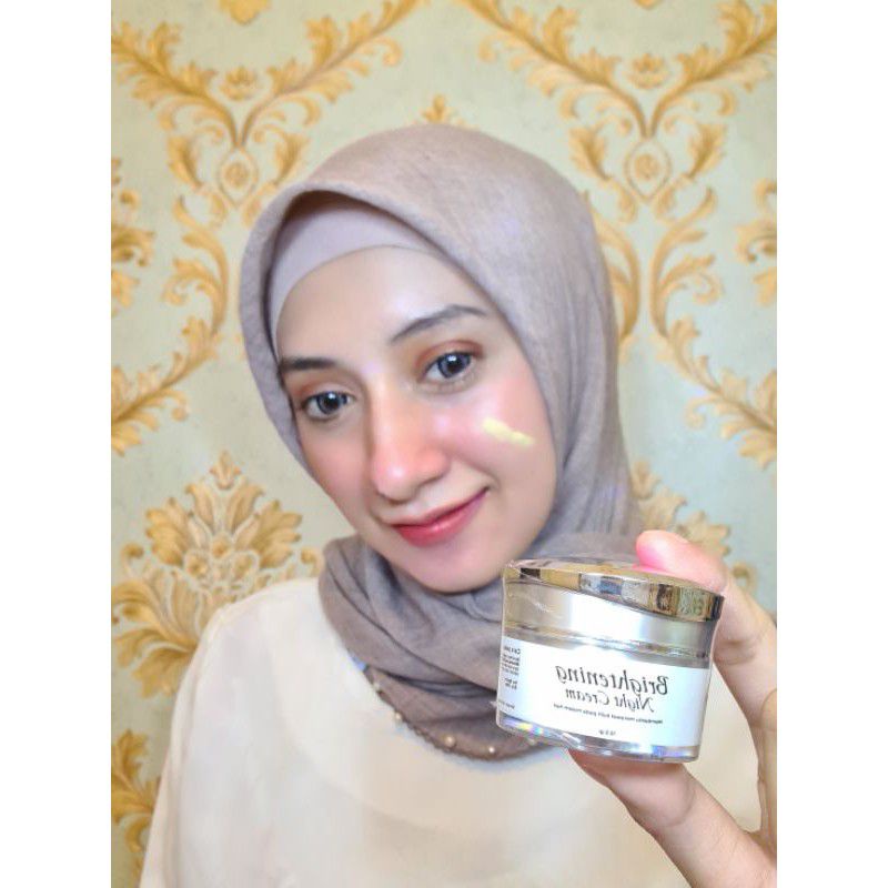 BRIGHTENING NIGHT CREAM SHIMMER AND SHINE WHITENING GLOW BY BYLABEAUTY