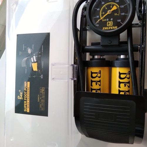 PERTUKANGAN PNEUMATIC POMPA ANGIN INJAK DUA TABUNG MERK BEE KRISBOW