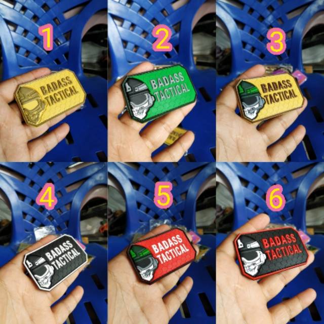 Patch rubber badass tactical murah