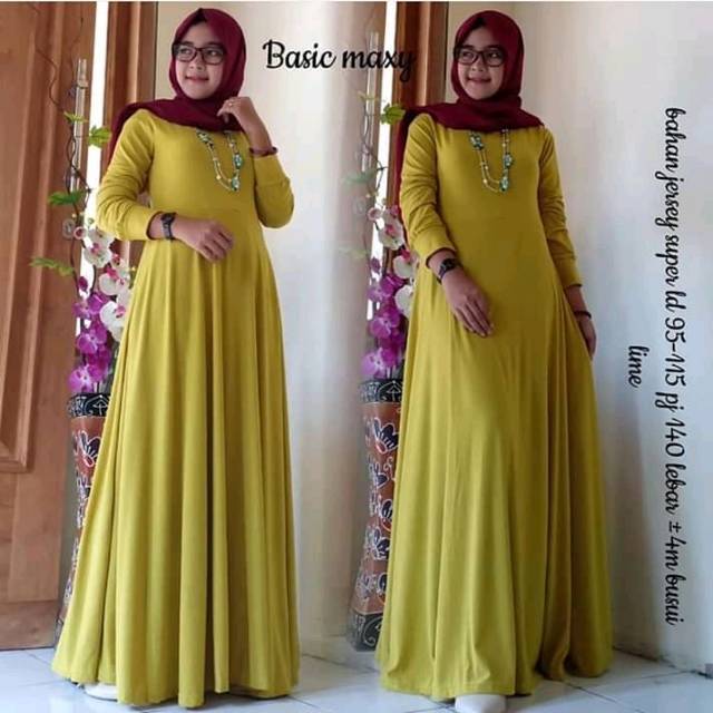 Gamis Jersey Tebal busui merk TIPICOS FRES - Gamis Jersey Polos Premium