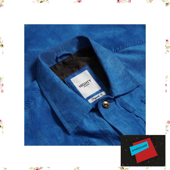 Jaket Pria parasut parka gunung HIGHTY Blue Suede Work KK156