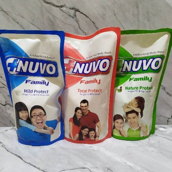 NUVO Body Wash Pouch Sabun Mandi Cair 400ml