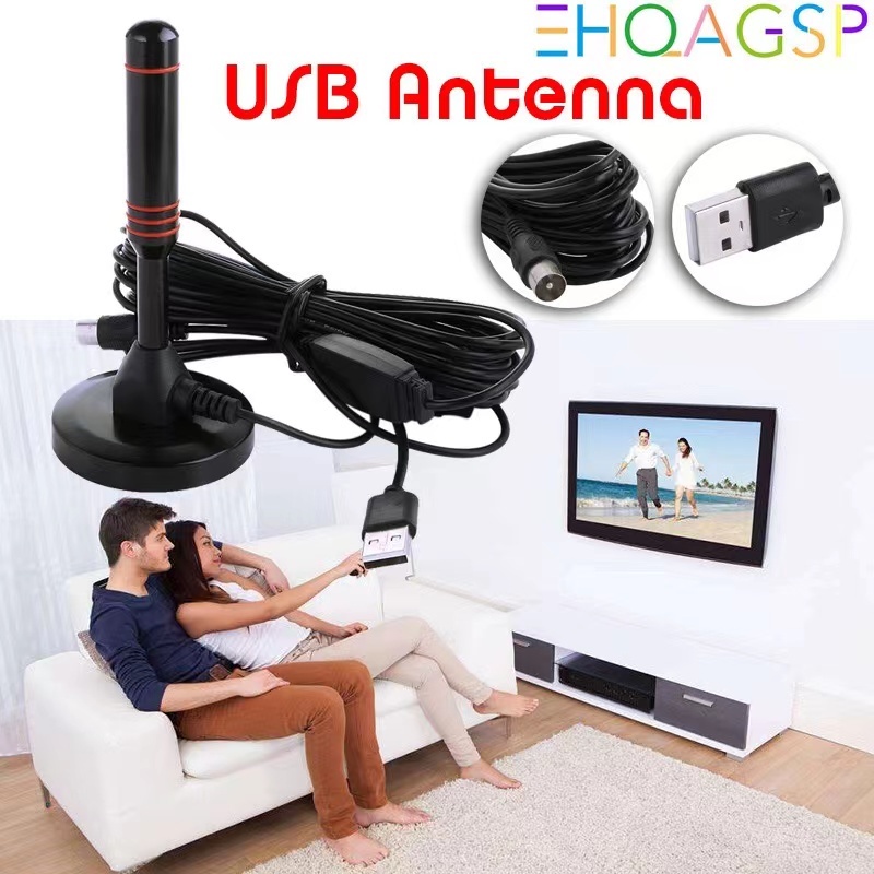 USB Antena TV Digital Antena  Dalam Ruangan Antena TV Pengisap Rumah Antenna Booster Portable Indoor Digital ANTENA STICK TV DTMB DVB-T2 TV Antena Rumah/Mobil dengan Penguat Sinyal