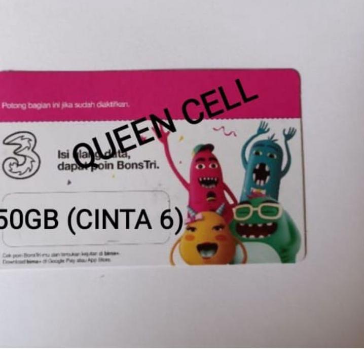Siap Kirim.. VR KUOTA TRI 50GB (CINTA 6)