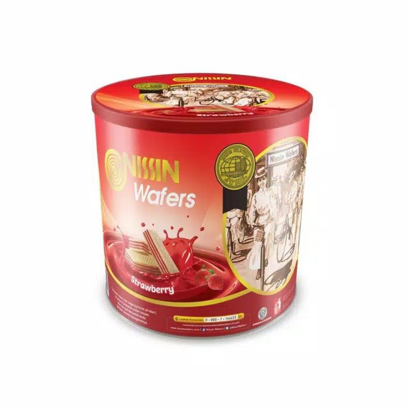 

Nissin Wafers Strawberry 570 gr - wafer stoberi - kue kaleng - kue kering - cemilan manis renyah