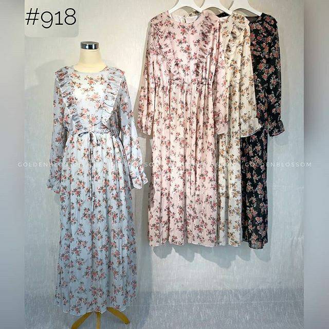 Gamis plisket premium sifon import motif bunga
Kode: #918